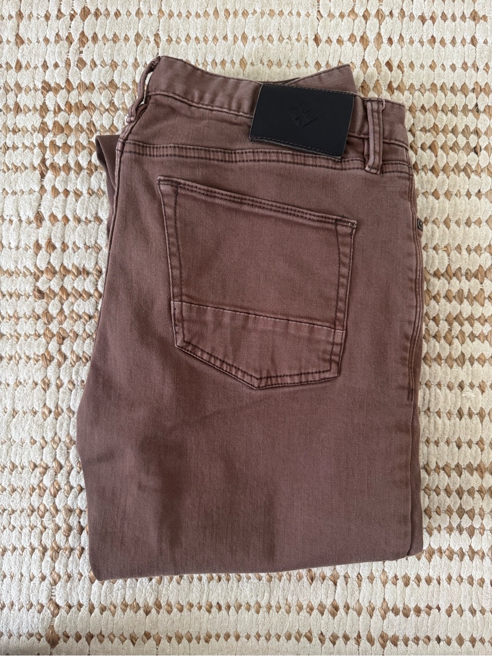 Roark Men's Slim Straight Jeans in Chocolate Brown